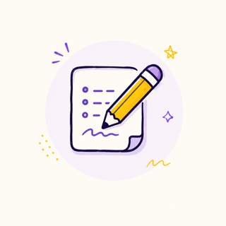 Ilustração de papel com lápis e checklist